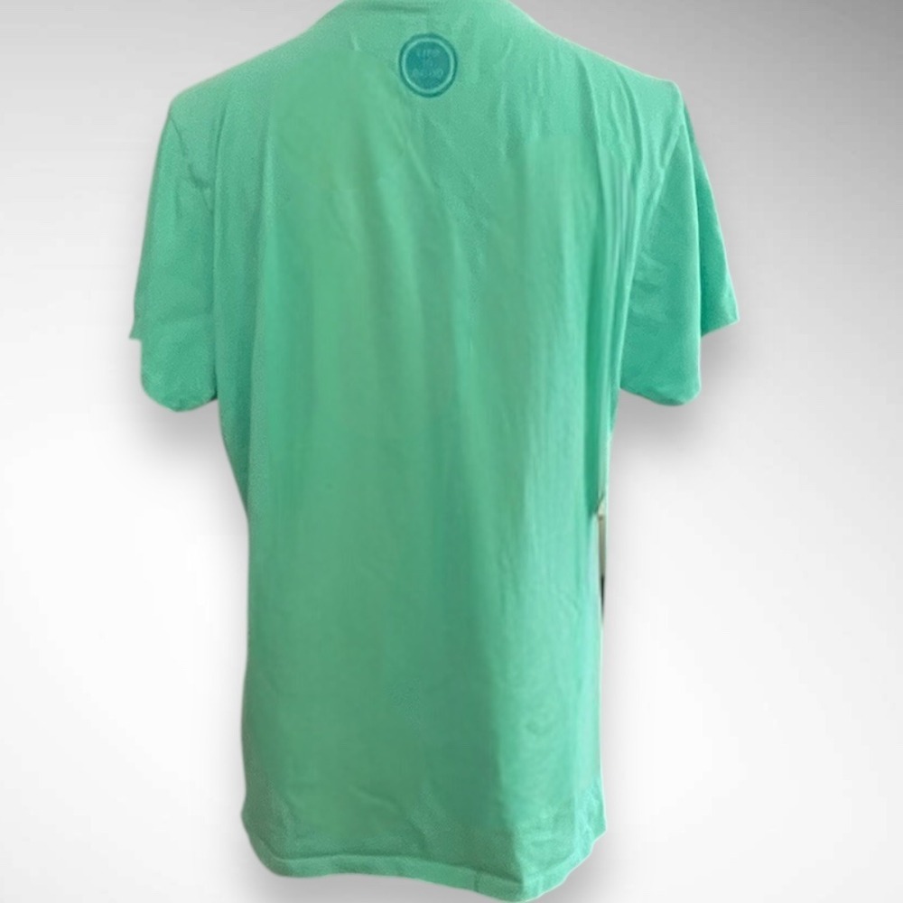 Life Is Good Aqua Tee with Peace Love Dogs Graphic - Picture 2 of 6